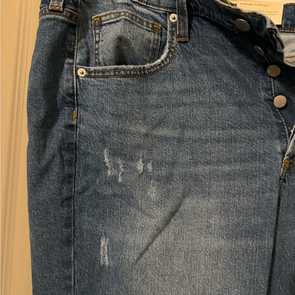 Brand new comfort stretch button fly jeans